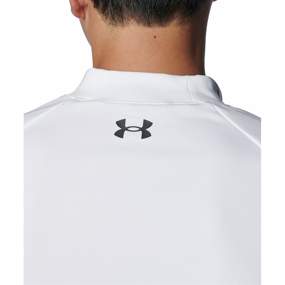 Under Armour UA Armour Knit LS Mock White Black LG Shirt, /