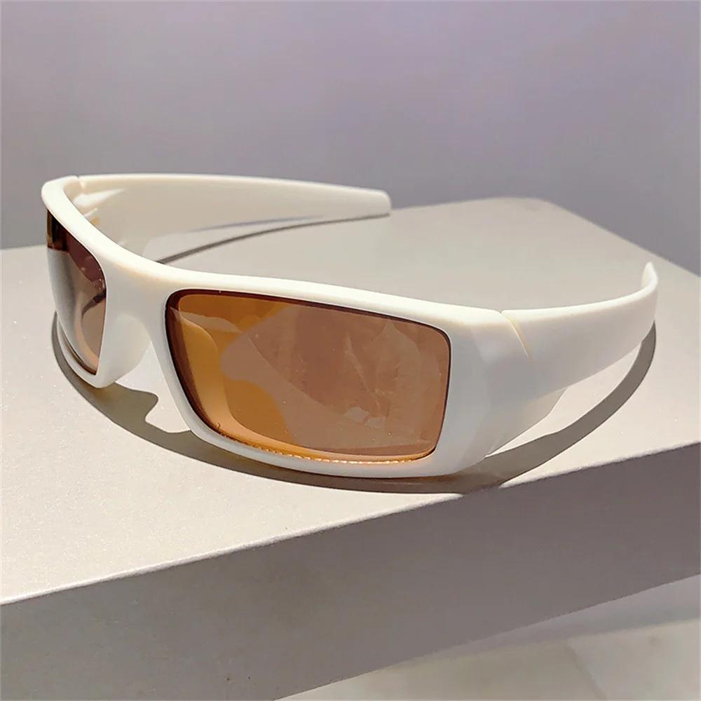 Rectangular Around Frame Sunglasses Men Outdoor Driving Cycling Eyepiece Women  Sun Glasses Anti Uv400 Shades