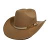 Popular Western Cowboy Hat Men And Women Versatile Jazz Hat Retro Felt Hat European And American Warped Top Hat