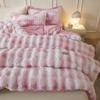 2025 Thickened Milk Velvet Winter Comforter - Warm Coral Fleece Quilt for Double Bed