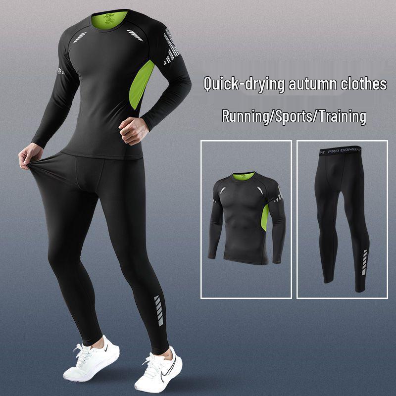 Men's Quick-Dry Thermal Suit: Tight-Fitting Running Fitness Base Layer for Winter & Autumn