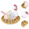 Chicken Figure Nist Hen Statue of Unique Classic Jewelry Organizer Chickens Ornament for Garden Home