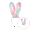Rabbit Ear Headband Cosplay Gradient Simulation Plush Animal-ears Cute Children's Headwear Accessory for Amusement Parks,Gifts.