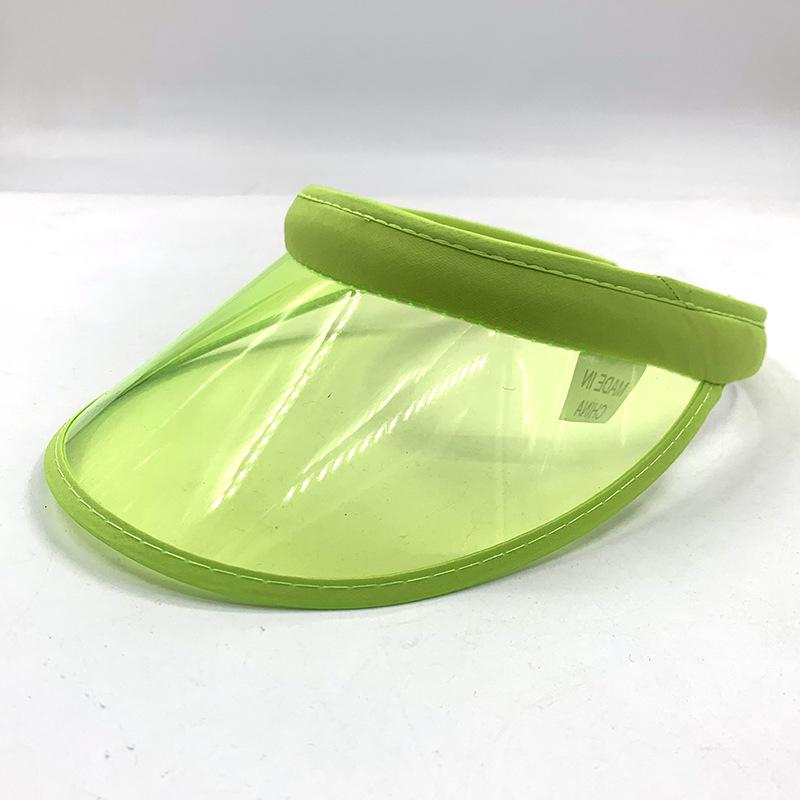 Korean-Style Unisex PVC Sunshade Topless Hat for Spring, Summer, and Autumn