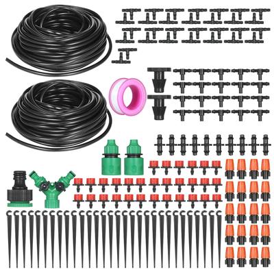 Duodo Drip Irrigation System, DIY Drip Irrigation Kit with Nozzles, 30 Meter Tube for Garden, Lawn, and Patio