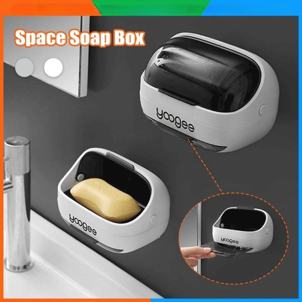 

Мыльница с подставкой для стекания воды Прозрачная мыльница Без сверления Коробка для мыла в виде космической капсулы для ванной комнаты