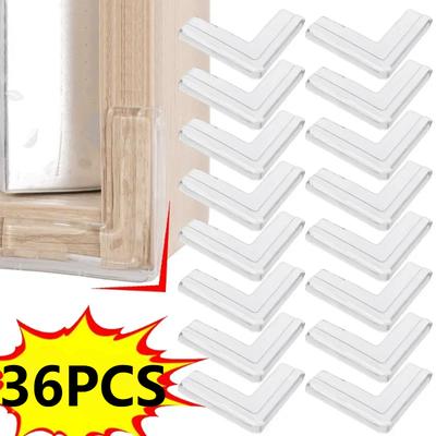 36 pezzi di protezione per angoli in PVC anticollisione per bambini, protezione di sicurezza trasparente per angoli del tavolo, protezione anticollisione per bambini