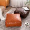 Large Capacity Square Pouf Cover Removable Sofa Stool Cover  Clothes Storage