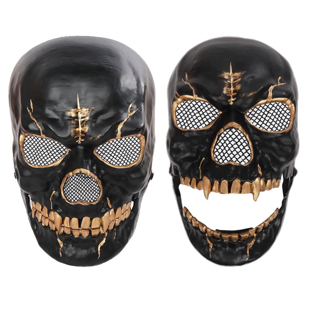 

Маска для лица скелета с подвижной челюстью, костюм на Хэллоуин, ужас, маска для лица, страшное лицо скелета