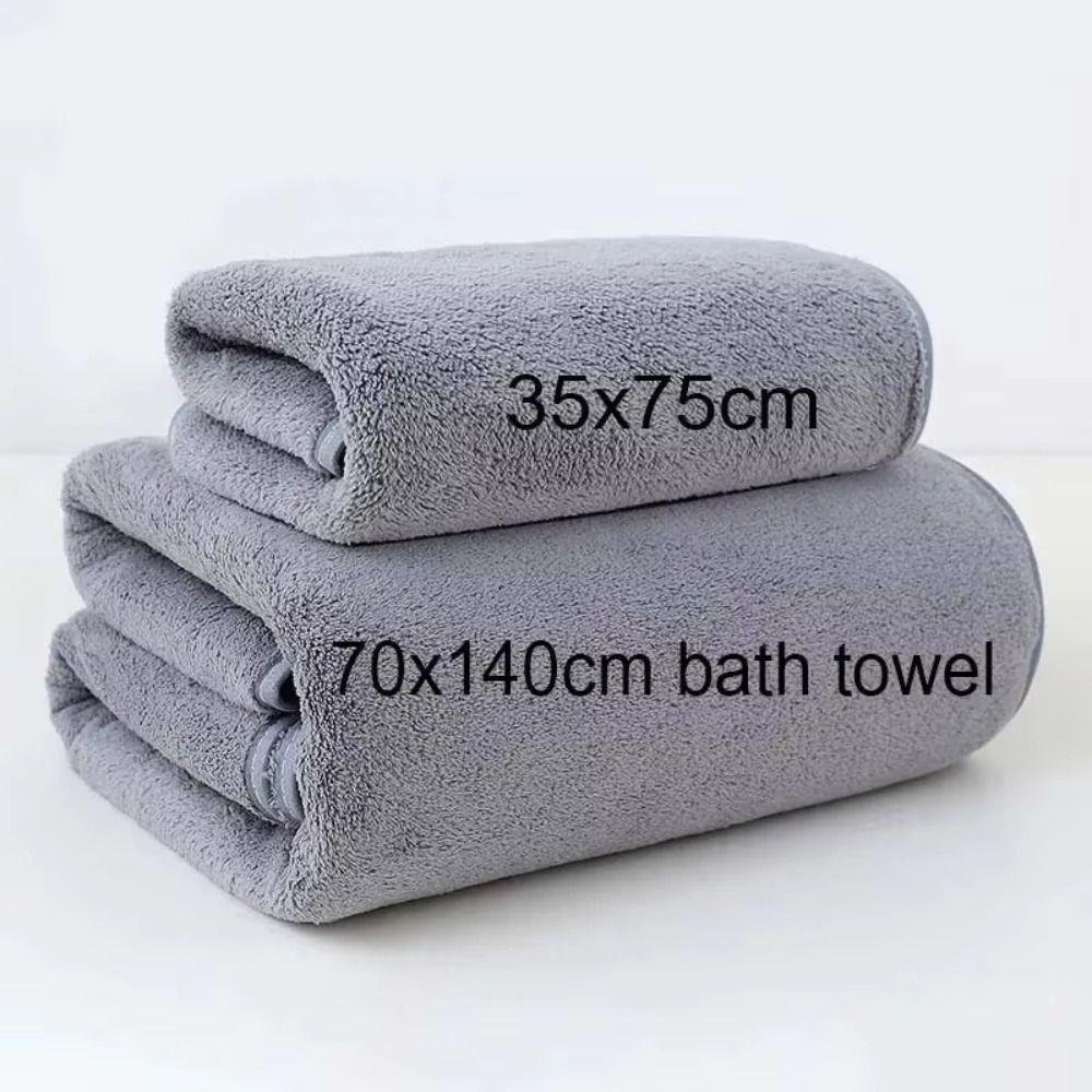 Thickened Bath Towel Absorbent Face Washing Towels Durable Coral Fleece Towel  Bathroom Shower