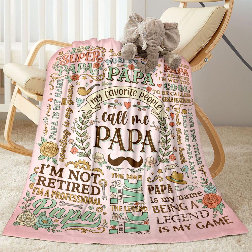 Love Letter To Dad Flannel Blanket-Soft and Suitable for Sofas,Beds,Offices,Travel,All Seasons,Great Gift for Holidays and Birthdays.