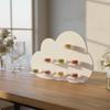 Puff Shaped Dessert Stand Social Media Design Acrylic Holder Sturdy
