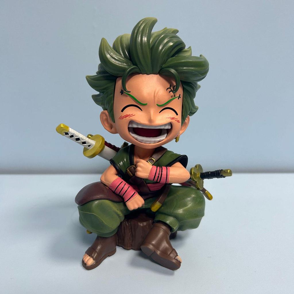 Straw Hat Luffy & Zoro Pink Sitting Pose Trendy Toy Figure - Boxed Car Ornament