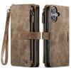 For iPhone 17 Wallet Case CASEME C30 Leather Phone Cover with 10 Card Holder Zipper Pocket