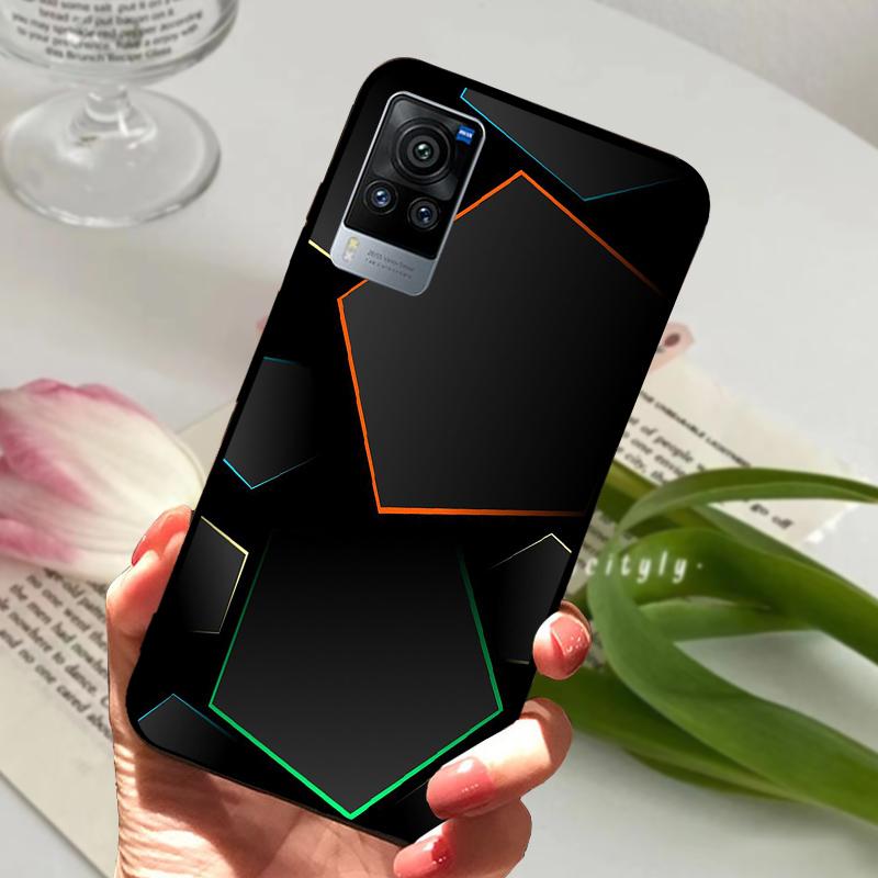 For VIVO X60 Pro 5G Case V2046 V2047A Cartoon Cute Matte Silicone TPU Soft Phone Cover For Vivo X60 X 60 Shockproof Coque Bumper