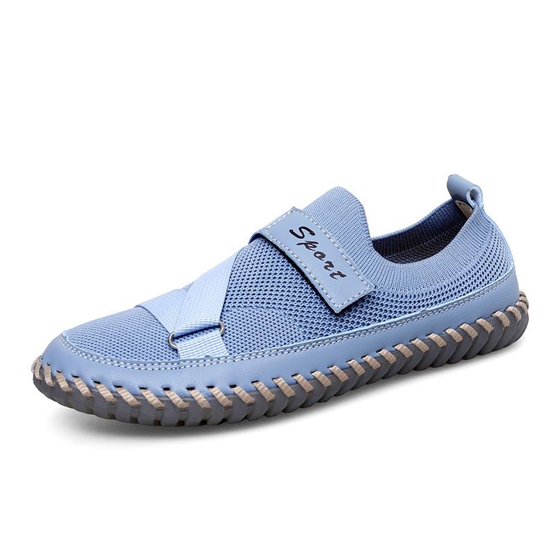 2025 popular woven large size women's shoes non-slip soft sole women's lightweight casual shoes breathable mother shoes