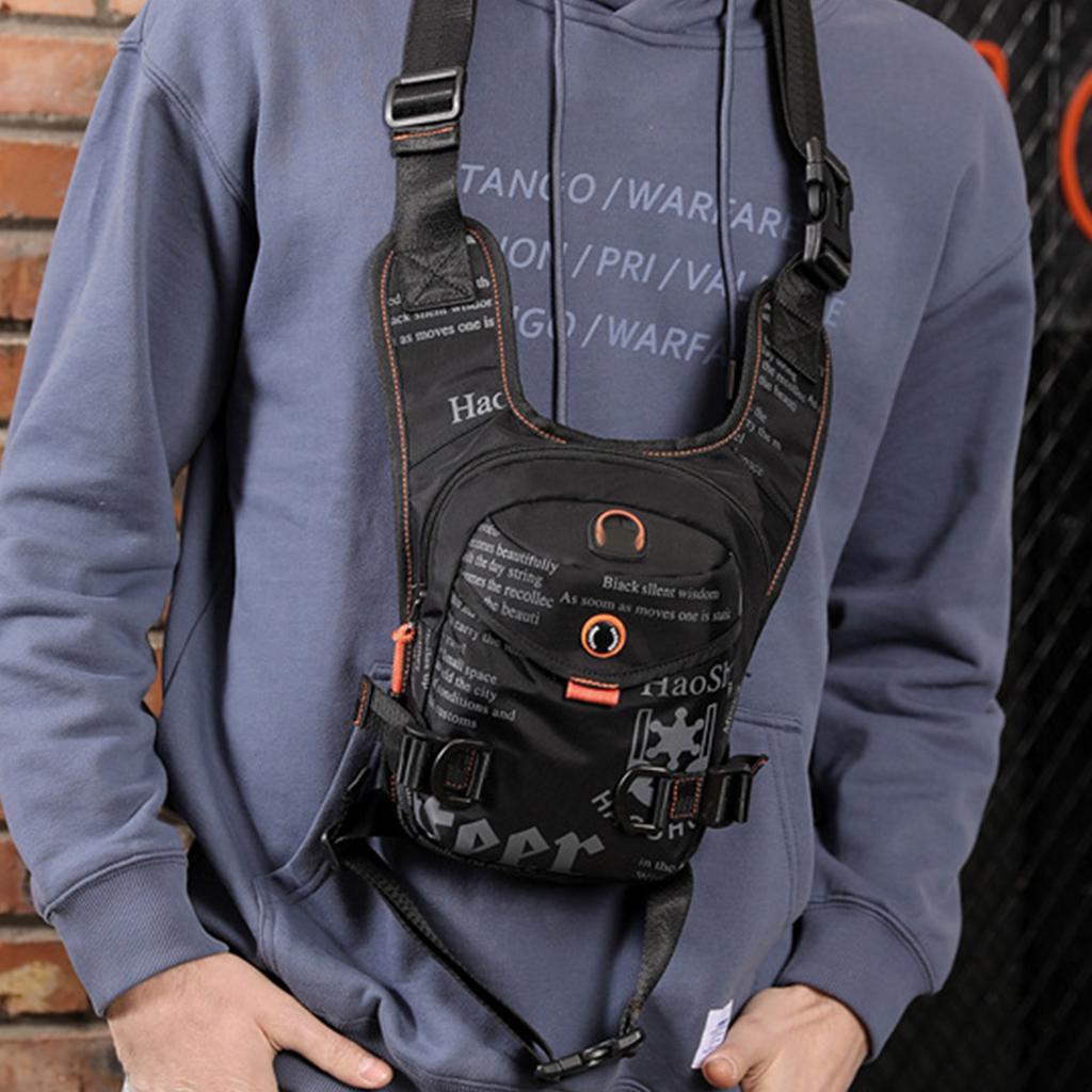 Motorcycle Leg Bag Portable Waterproof Nylon Waist Pack Outdoor Cycling Cross Chest Bag