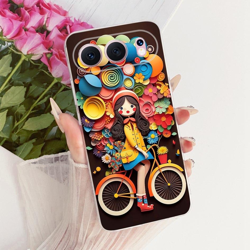 6.55" For Honor 500 5G Case Fashion Flower Bowknot Soft Slim Silicone Phone Cover For Honor 500 Pro Funda MEY-AN00 Honor500 Capa