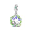 Luck Charm Copper Craft Four Leaf Clover Green Tree Frog Turtle Bead Pendant Ideal For Bracelet Women Diy Jewelry Present