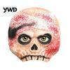 Full Head Mask Realistic Halloween Skull with Bandages And Blood Stains, Scary Latex Horror Prop Half Face for Haunted House Cosplay, Zombie