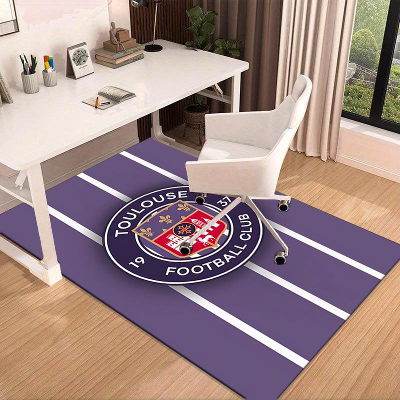 1PC Toul-ouse Football Rug Game Carpet, Floor Mat for Bedroom Living Room Entryway Rug, Home Decor Idea Gift for Christmas Birthday