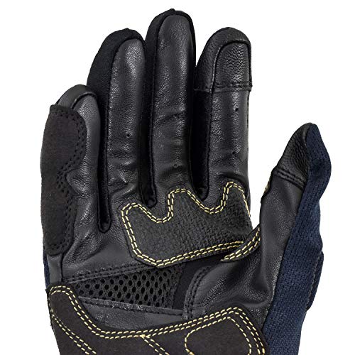 KOMINE Motorcycle Gloves Protective Vintage Mesh Gloves Olive M GK-249 Vintage Knuckle Protector Mesh Material for Spring, Summer, and Autumn