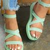 Summer Big Size Fashion Platform Shoes Women Buckle Strap Sandals Roman Shoes