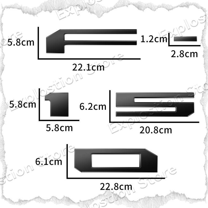 Car ABS Plastic F-150 Logo Car Letter Fender Side Emblem Rear Tail Trunk Badge Sticker For Ford F150 GT Accessories F14