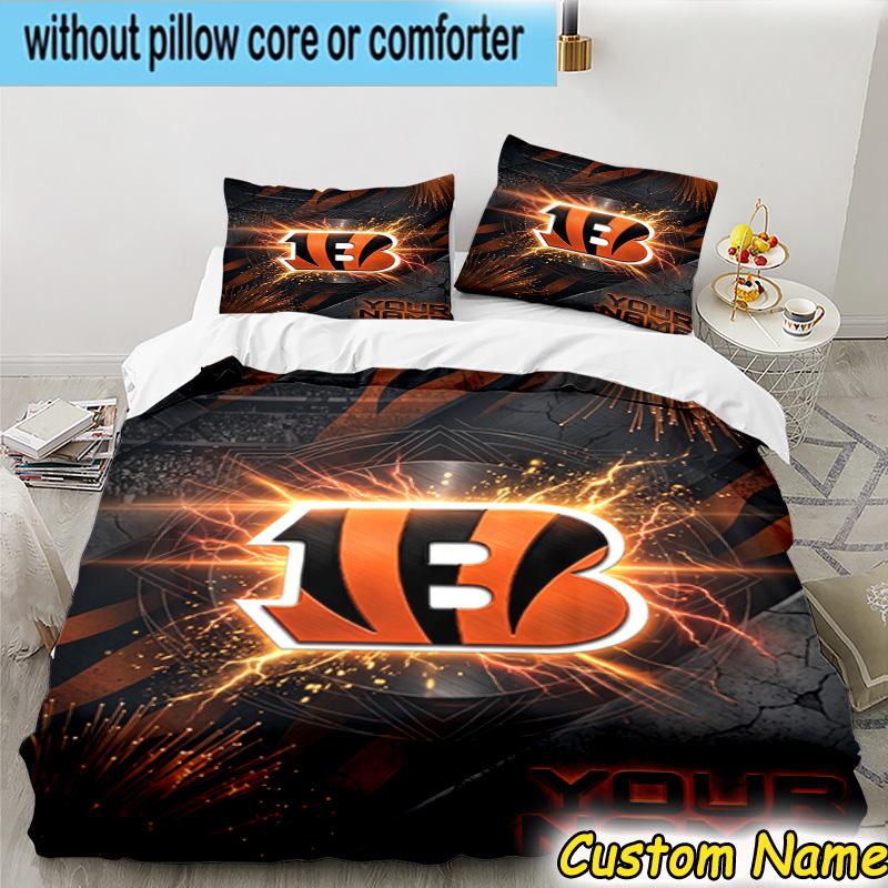 3pcs Custom Name Cincinnati Browns Legacy Bedding Set Includes 1 Duvet Cover & 2 Pillowcases for All Seasons Dormitory Home Decor Christmas gifts