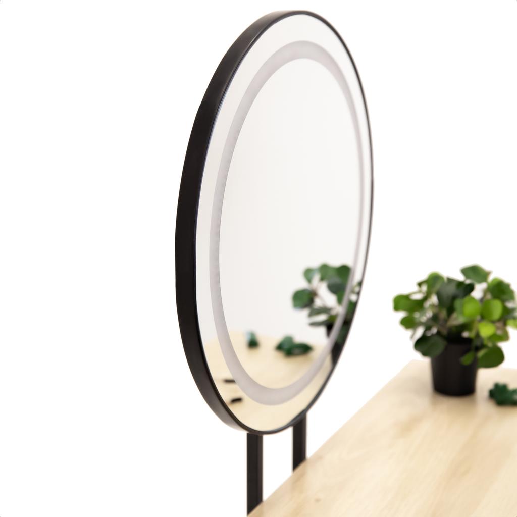 Loft Cosmetic Dressing Table With Led Makeup Mirror And Drawer Lighting