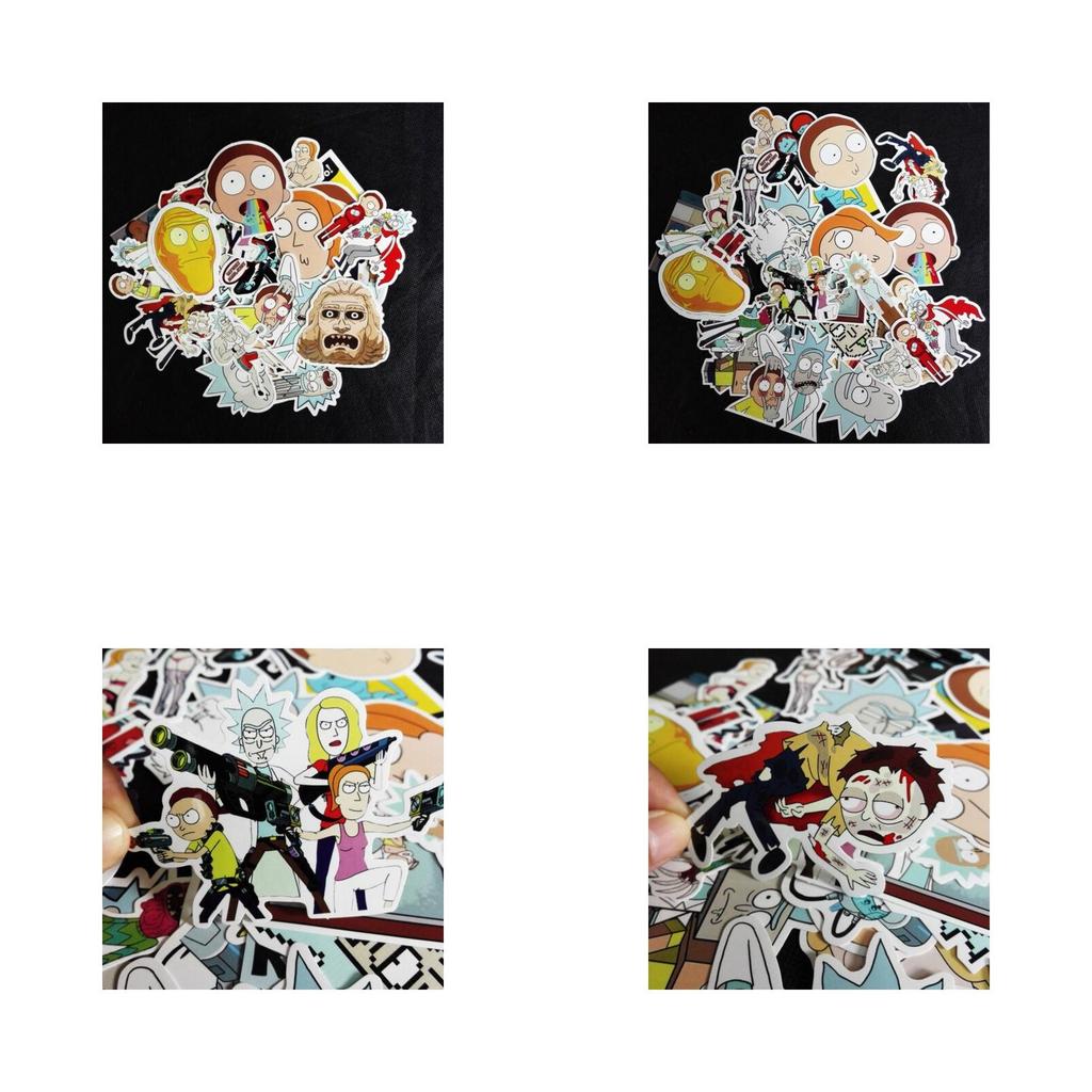 Hochwertige 35 Stück Rick And Morty Autoaufkleber Abziehbild Stil Charakter Dekoration Papier Heiß