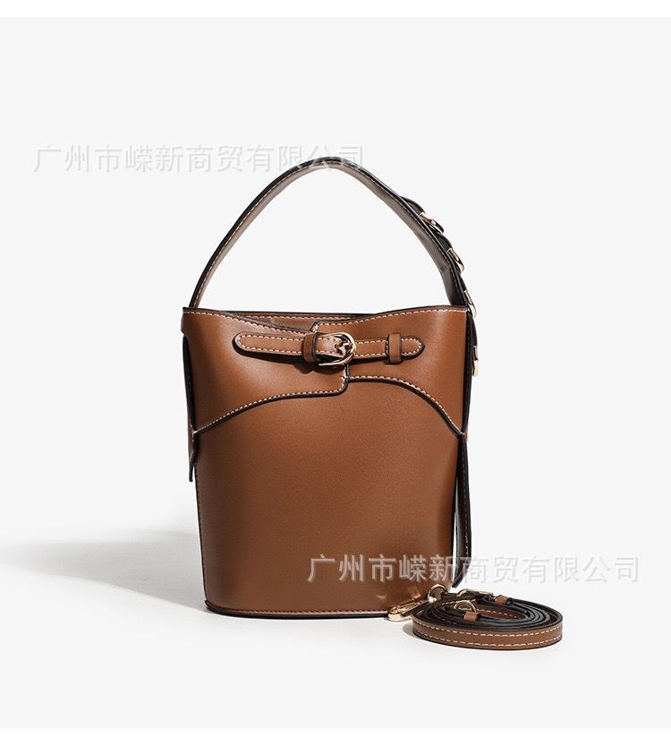 Spanish Women'S Bag Trendy Buckle Decoration Popular Shoulder Portable Bucket Messenger Bag Women