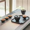 Edenus High-End 4-Person Gongfu Tea Set with Ceramic Tea Tray - Square Reunion A