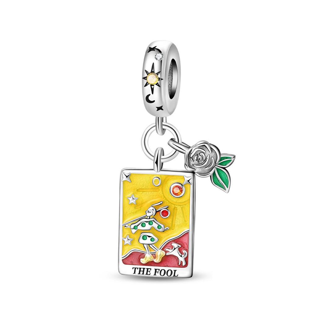 2026 Tarot Magician Position Charm Charm Charm Beads DIY Jewelry Bracelet Accessories 925 Silver