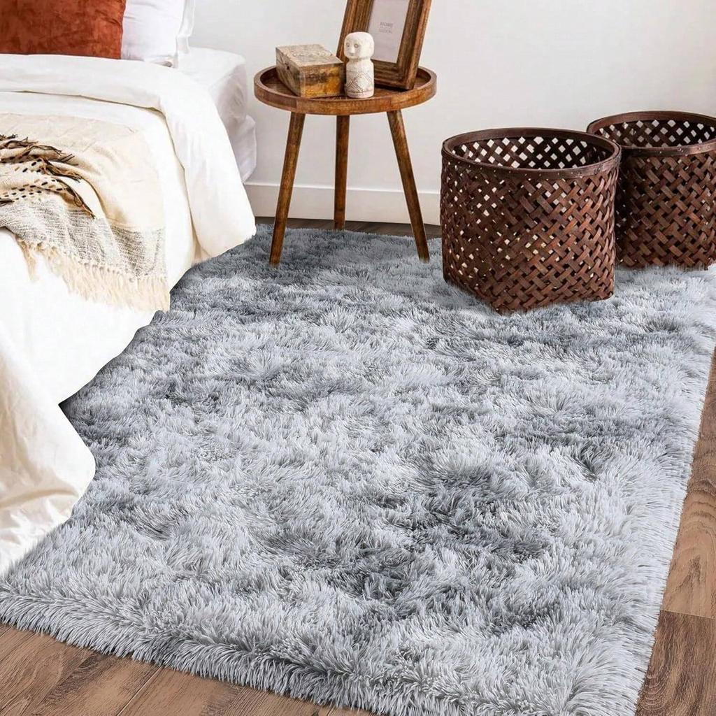 Grey Modern Fluffy Large Carpet Living Room,Plush Lounge Rug In The Bedroom Floor Mat,Soft Carpets For Kids Decoration,Gifts