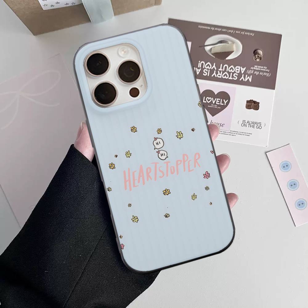 New Heartstopper Anime Stripe Corrugated Shockprof Phone Case For IPhone 17 16 15 14 13 12 11 Pro Max Plus Pro Cover