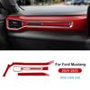 For Ford Mustang GT Dark Horse EcoBoost 2024 2025 2026 LHD RHD Real Soft Carbon Fiber Sticker Car Center Console AC Outlet Trim