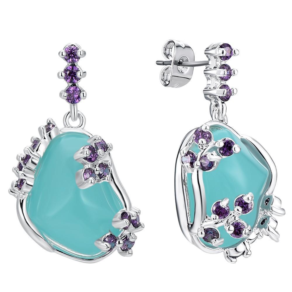 

YLKBTY Серьги разных цветов с голубым опалом