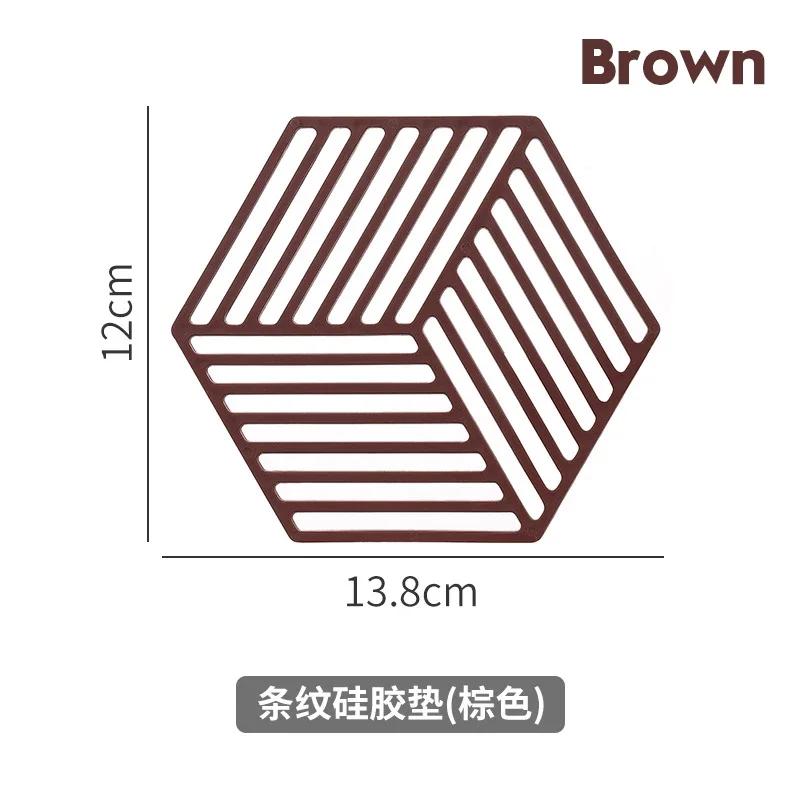4/6Pc Silicone Trivet Mat And Hot Pads Hexagon Heat Resistant Multifuntion Kitchen Tool Counter Mat Silicone Placemat Pot Holder