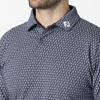 FootJoy Men's Brushed Salamander Print Long Sleeve Shirt, Navy, Size XL (FJ-F24-S18, 32114-XL)