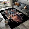 VIKAMA Vintage Runen Kriegsgott Muster Teppich Langlebig und Pflegeleicht Wohnzimmer Schlafzimmer Spielzimmer Teppich Heimdekoration