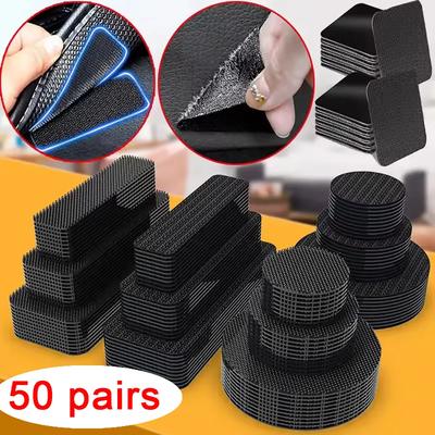 Double Sided Carpet Fixing Sticker Self Adhesive Car Carpet Fixed Patch Fastener Sheets Sofa Floor Foot Mats Anti Skid Grippers