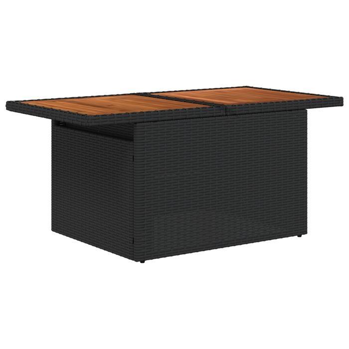 VidaXL Ensemble de Sofa de Jardin 5 pièces avec coussins noir en poly rotin 3349263