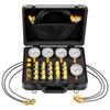 Hydraulic Pressure Test Kit, 10/60/160/400/600 Bar (150/900/2300/6000/9000 PSI), Hydraulic Gauge Kit 5 Gauges 20 Couplings 4 Quick-Release Couplers 3