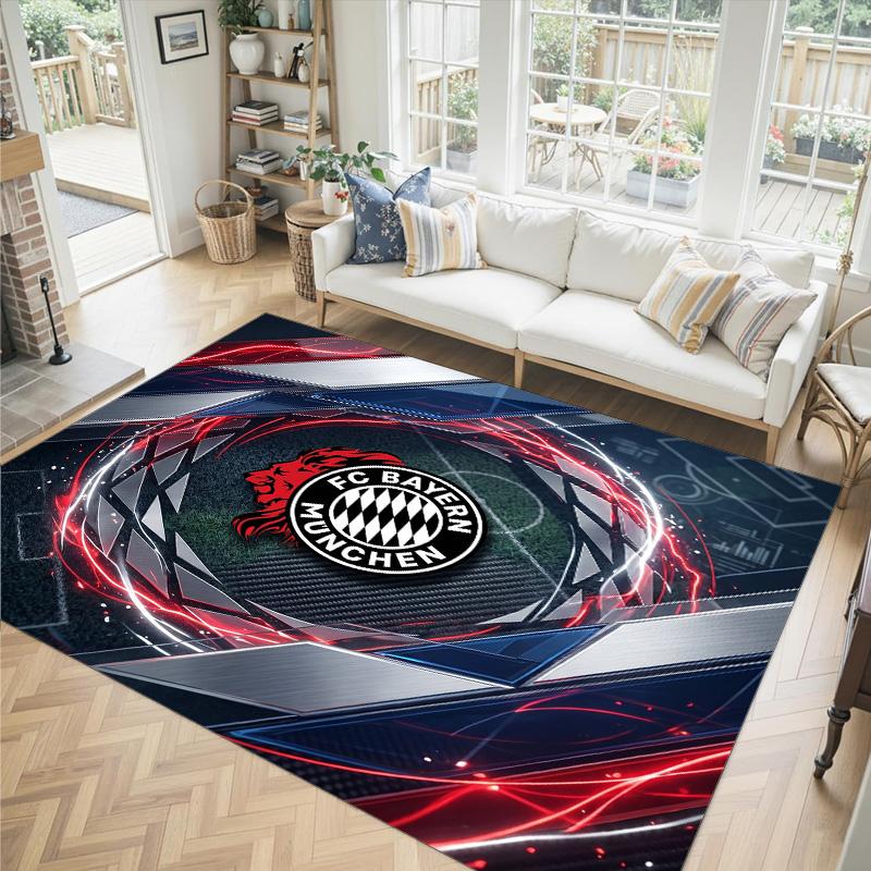 Tappeto in velluto di cristallo con design Bayern Monaco Accogliente Non?Tappeto Stampato Antiscivolo per Camera da Letto Soggiorno Ingresso