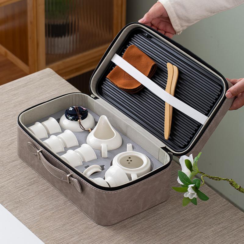 Convenient Travel Kung Fu Tea Set, Large Set, Geyao Opening Teapot, Business Event Opening Gift