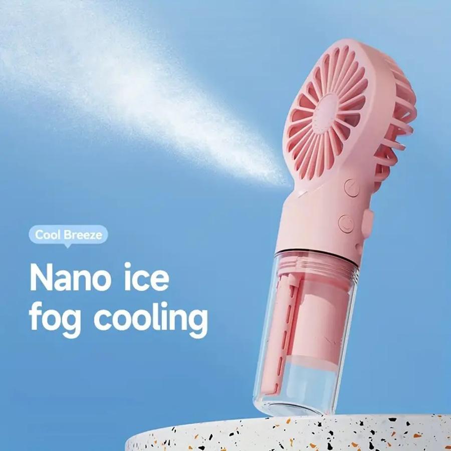 Xiaomi Portable Rechargeable Handheld Spray Fan - USB Rechargeable Mini Humidifier Fan, Suitable for Travel and Outdoor Use