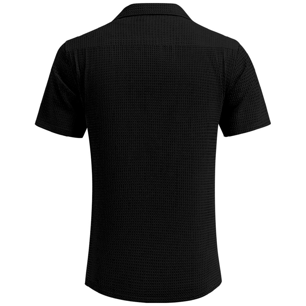 Men's Colorblock Button Pocket Short Sleeve Shirts Men's Casual Fashion Short Sleeve Shirts