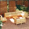 Day and Night - Day and Night Garden Furniture 11 Pieces and Cushions Solid Cream Pine Wood