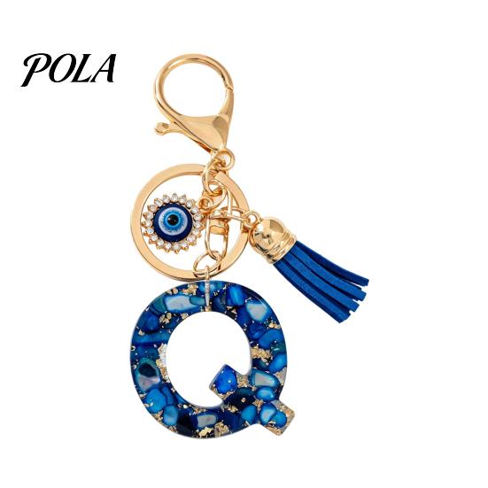 Blue Series Keychain Pendant, Initial Letter Charm Key Chain with Eyes Tassel Design, A-Z Holder for Bags Backpacks Cars Accessories Sale Goods